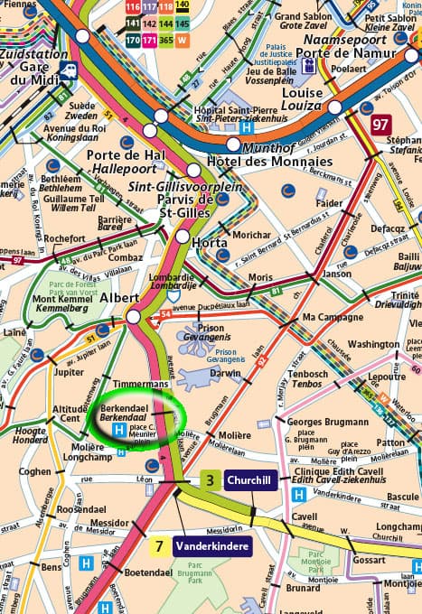 accès de la salle à louer très facile en transports publics - tram, bus, metro